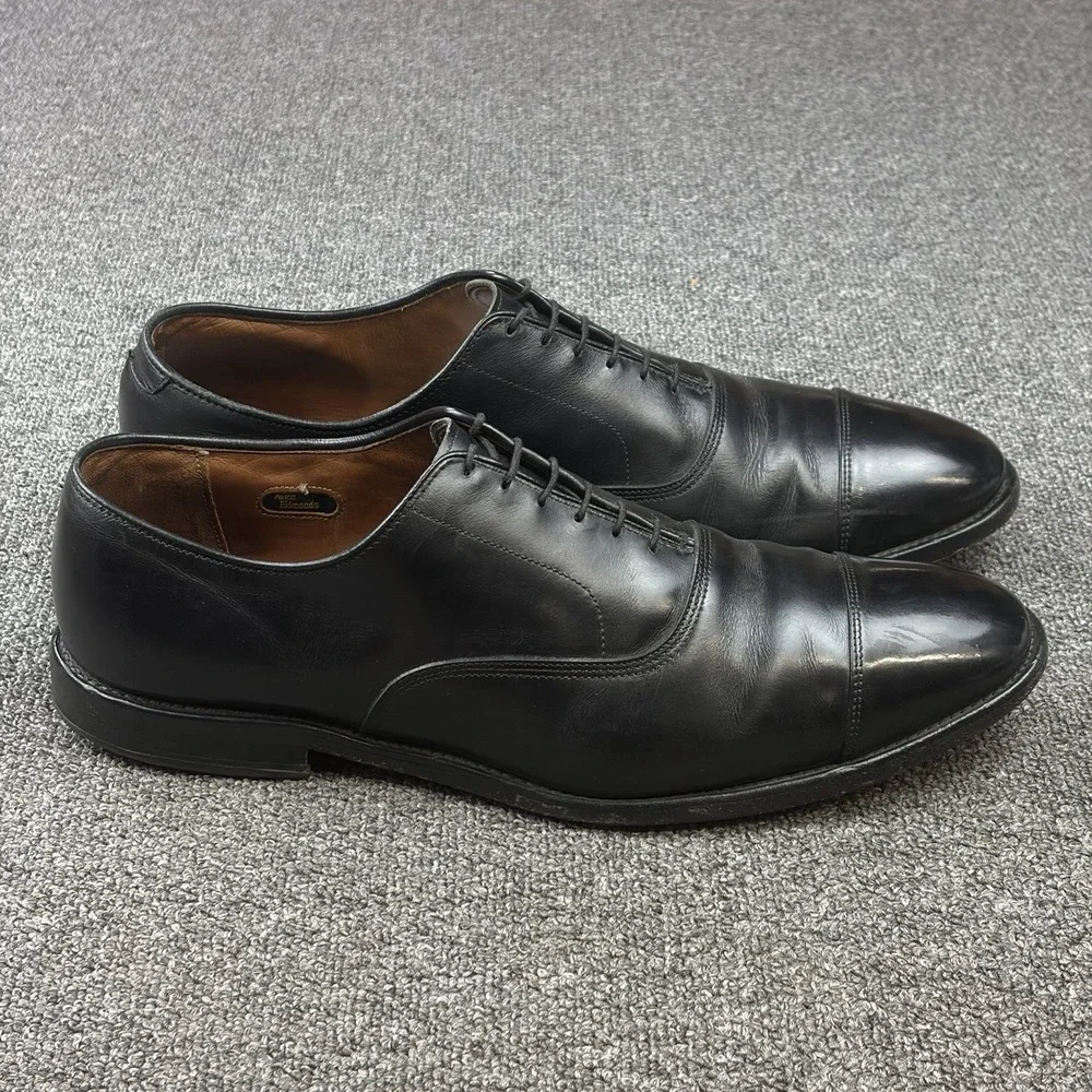 Allen Edmonds Park Avenue Oxford Dress Shoes Mens 14 D Black Leather Cap Toe USA